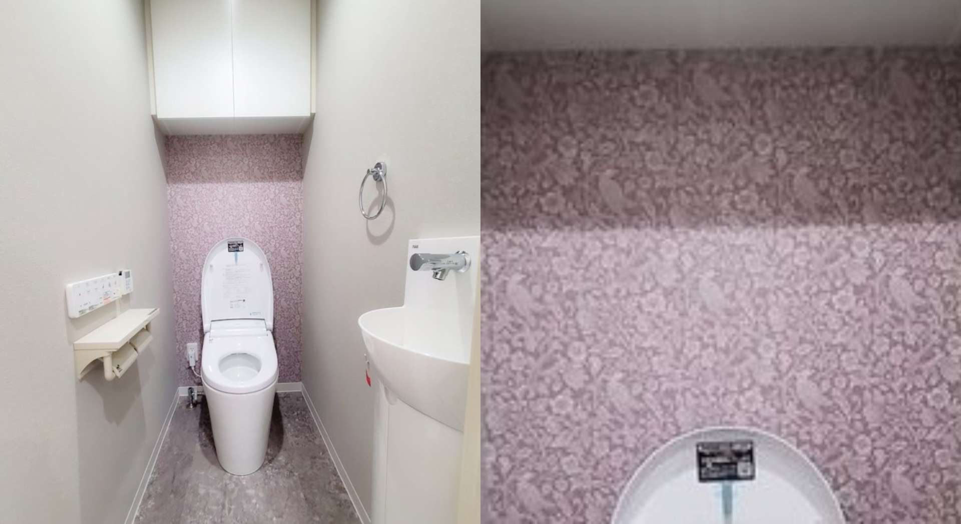 Cute  Pink  Flowers  Toilet